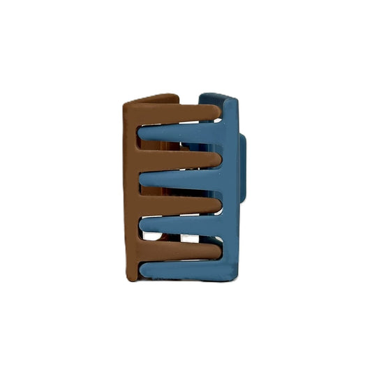 TWO-TONE CLIP - BLUE&BROWN