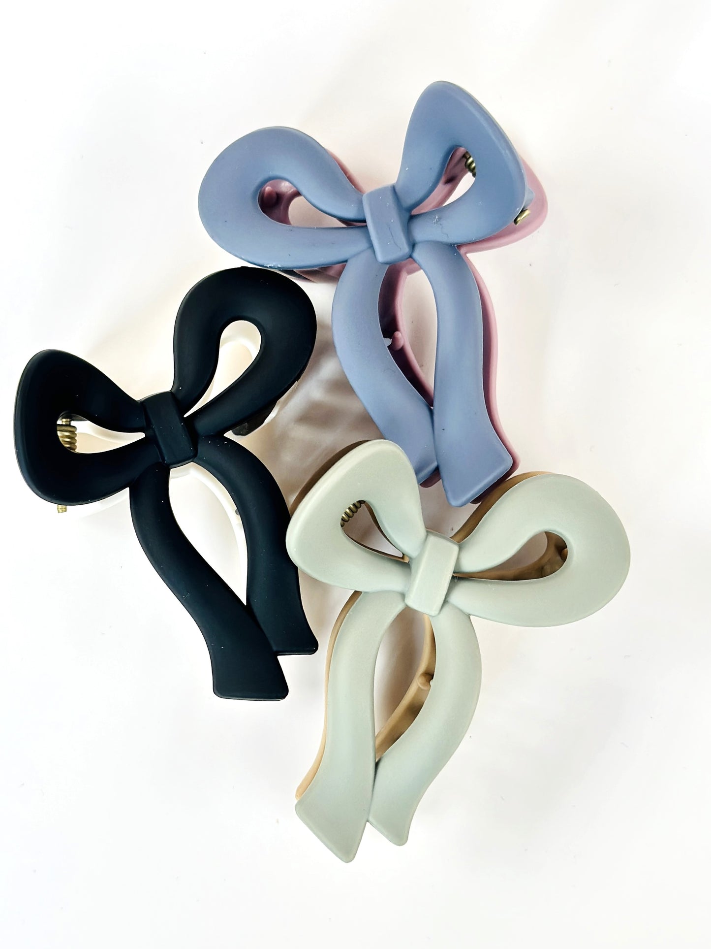 TWO-TONE BOW CLIP (SET OF 3)