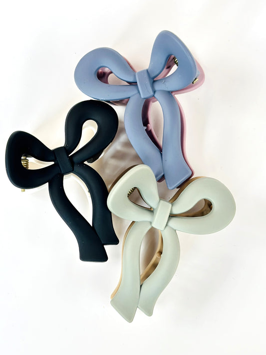 TWO-TONE BOW CLIP (SET OF 3)